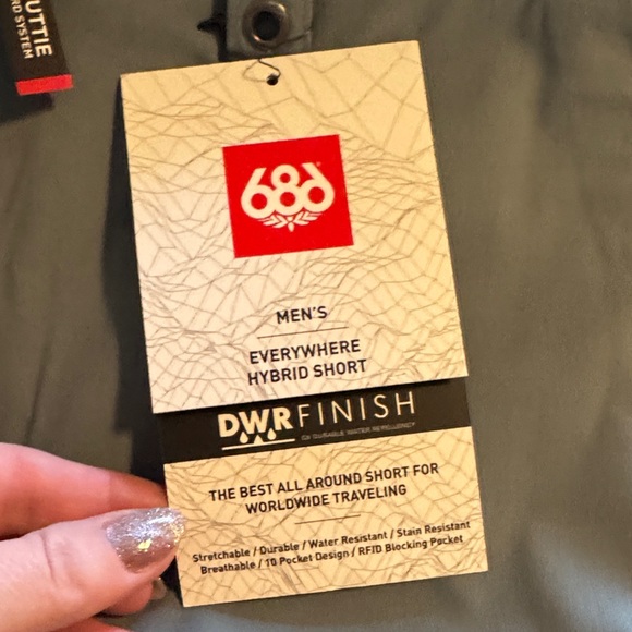 686 Men's Hybrid Shorts - Olive - Picture 3 of 5